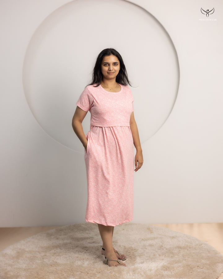 Gavesha Lightweight SoftCotton Calf Length Maternity Loungewear