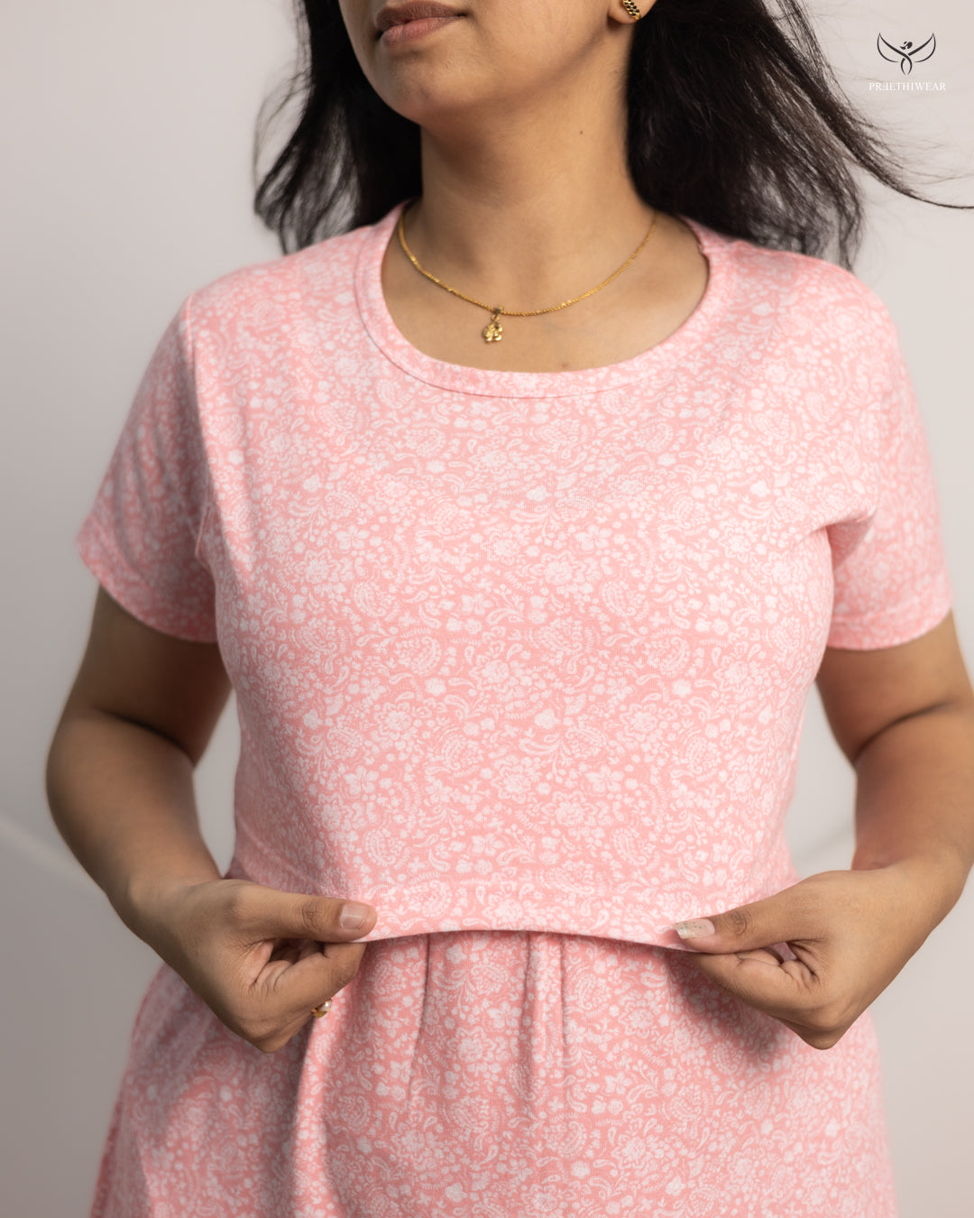 Gavesha Lightweight SoftCotton Calf Length Maternity Loungewear
