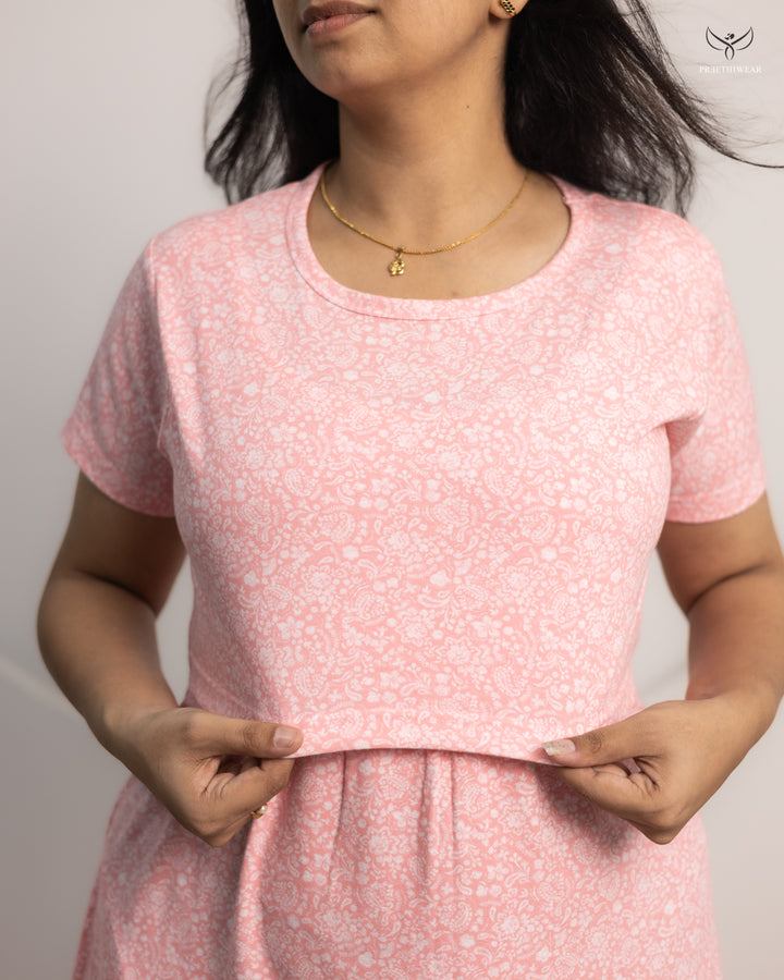 Gavesha Lightweight SoftCotton Calf Length Maternity Loungewear