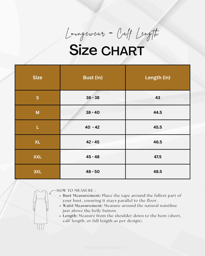 Abila Thick Cotton Calf Length Maternity Loungewear