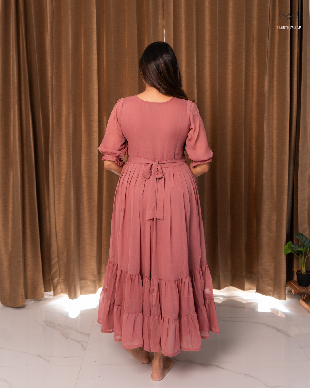 Suha3  Maternity Dress  with center Zip(PREORDER-OCT10)