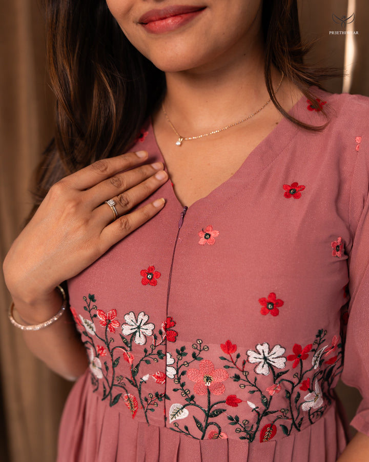 Suha3  Maternity Dress  with center Zip(PREORDER-OCT10)