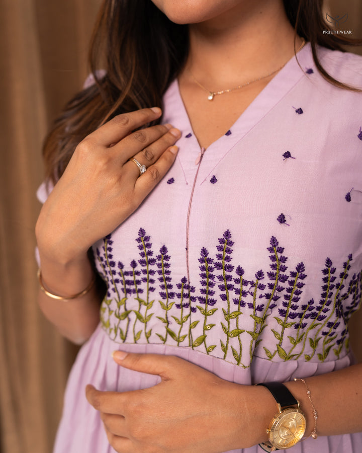 Gayana1  Maternity Dress with center Zip (PREORDER-OCT10)