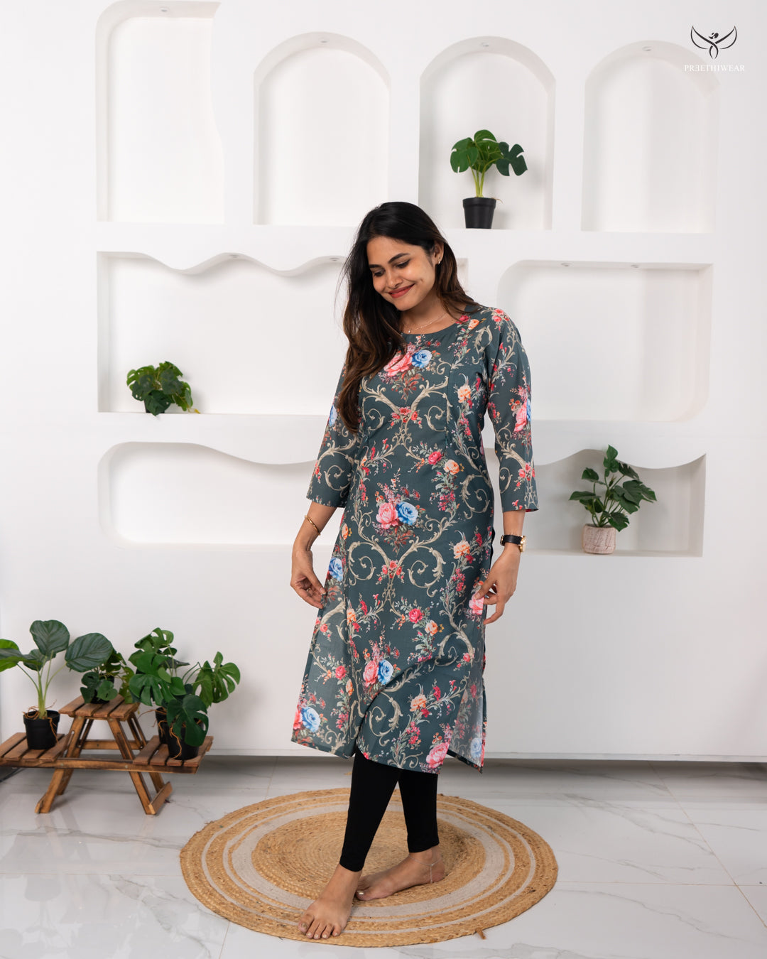 Farvin Maternity Dress  with center Zip