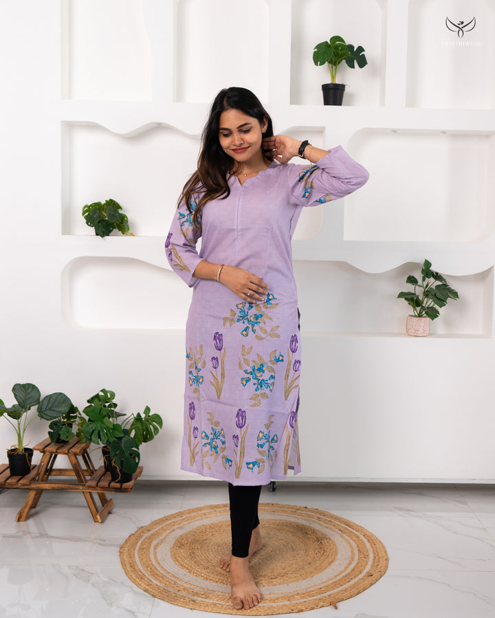 Rithu Maternity Dress with center Zip
