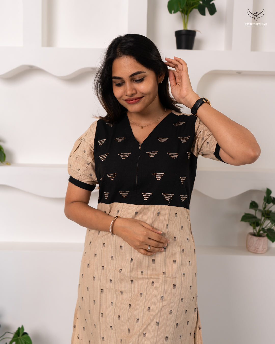 Rubika Maternity Dress with center Zip (PREORDER-OCT10)