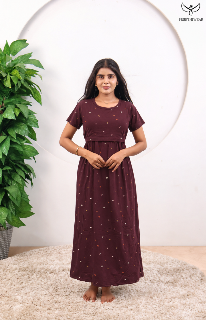 Ramya2 SoftCotton Full Length Maternity Loungewear