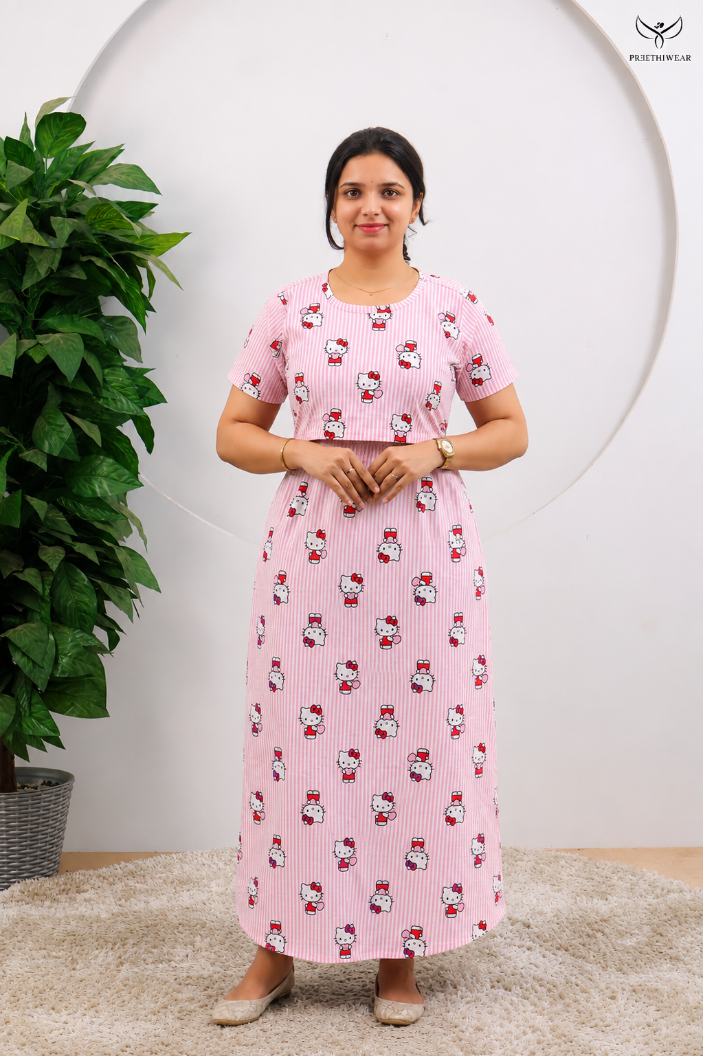 Niveditha SoftCotton Full Length Maternity Loungewear