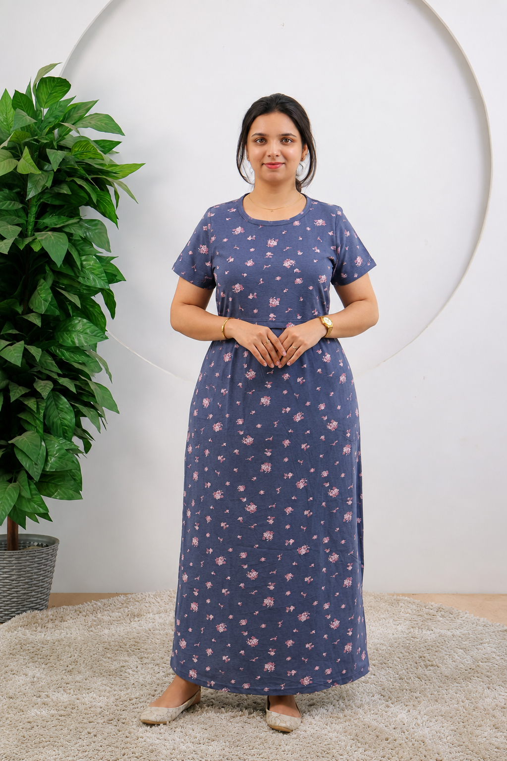 Parvathi1 SoftCotton Full Length Maternity Loungewear