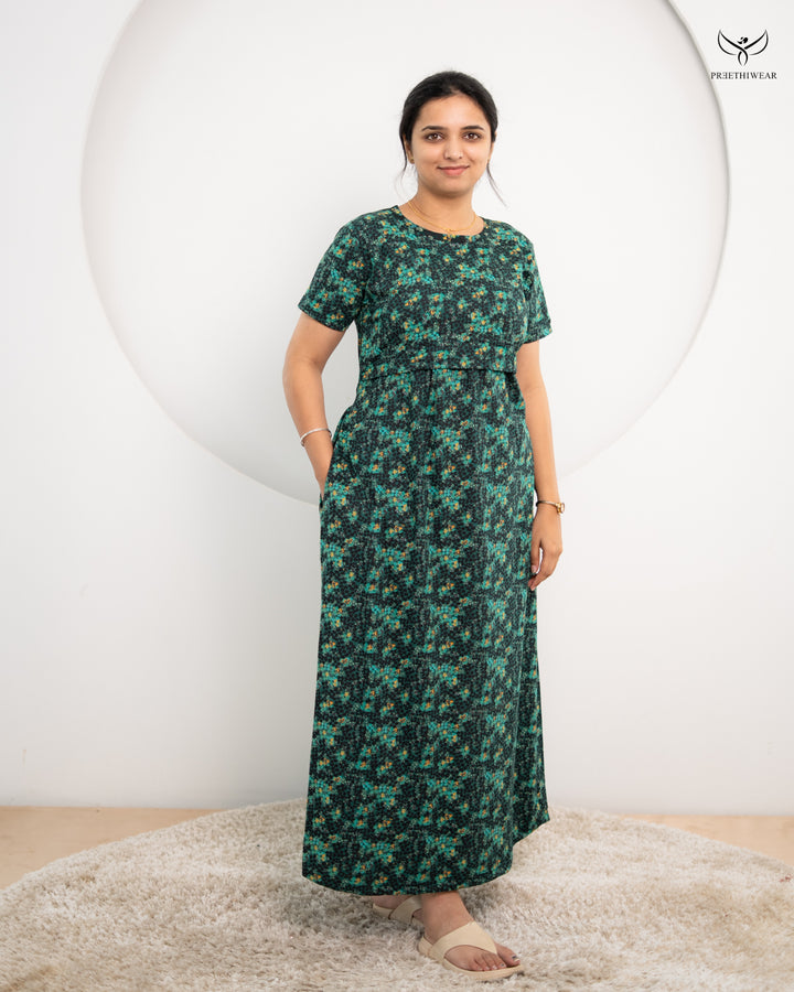 Krithi1 SoftCotton Full Length Maternity Loungewear