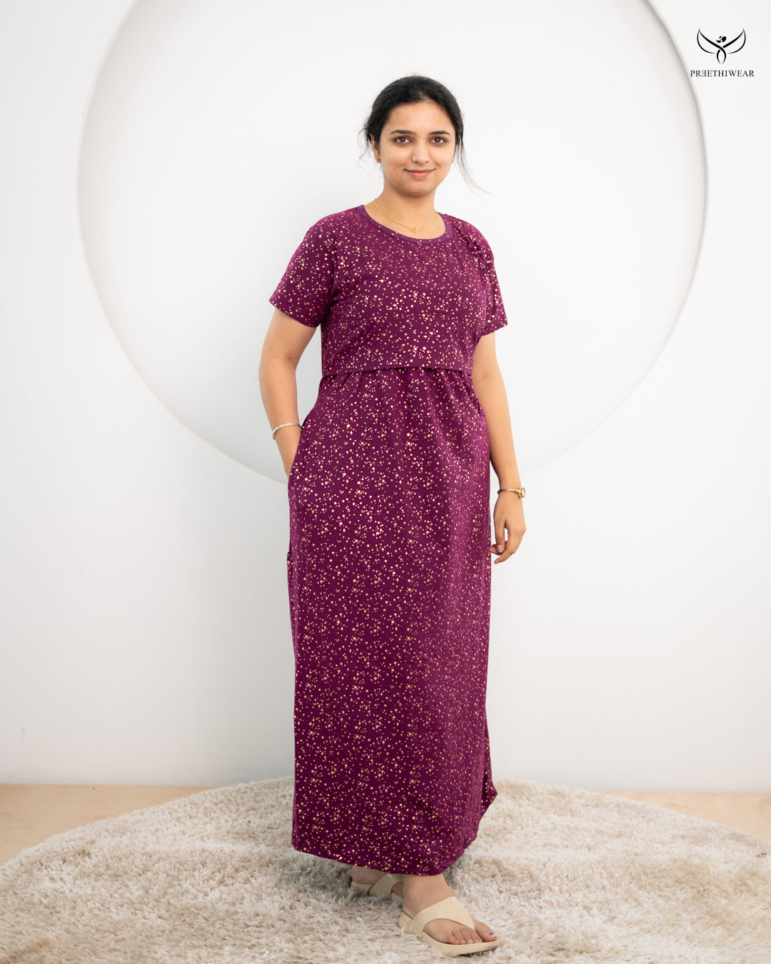 Monalisha1  SoftCotton Full Length Maternity Loungewear