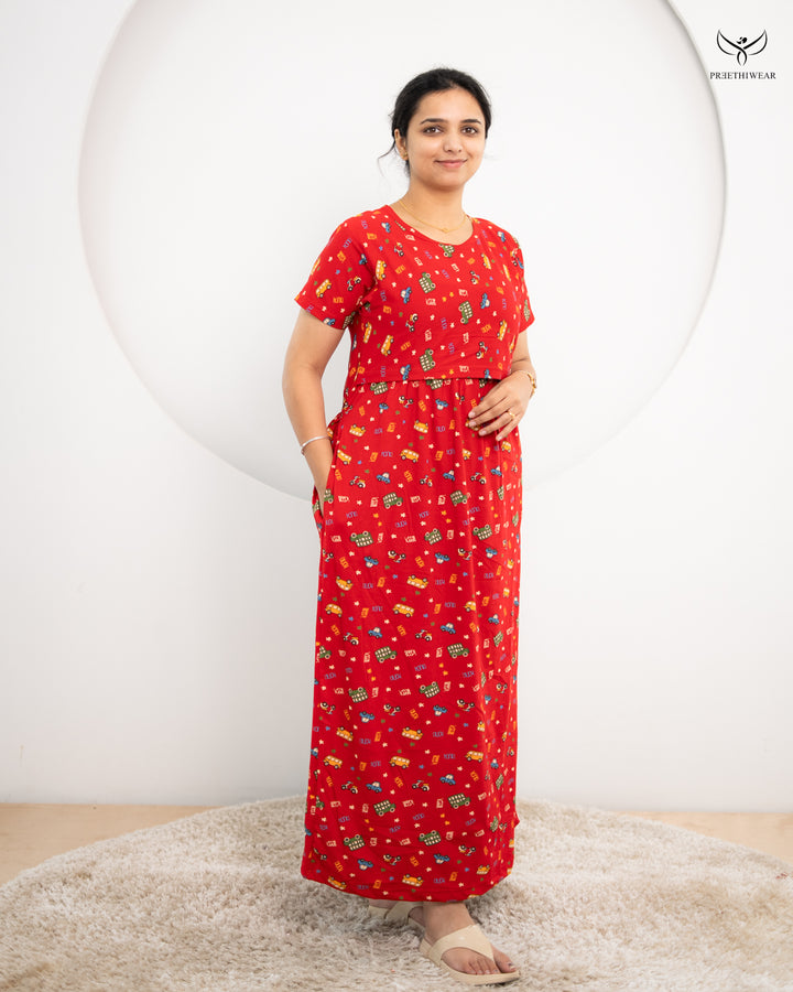 Athulya1  SoftCotton Full Length Maternity Loungewear