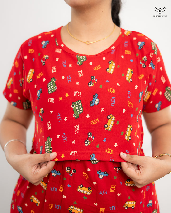 Athulya1  SoftCotton Full Length Maternity Loungewear