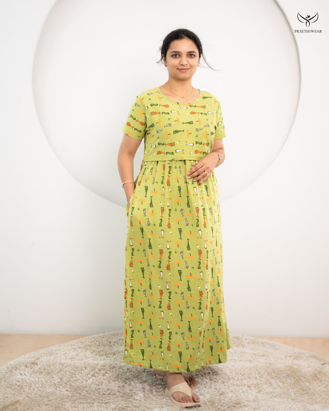 Shivi  SoftCotton Full Length Maternity Loungewear