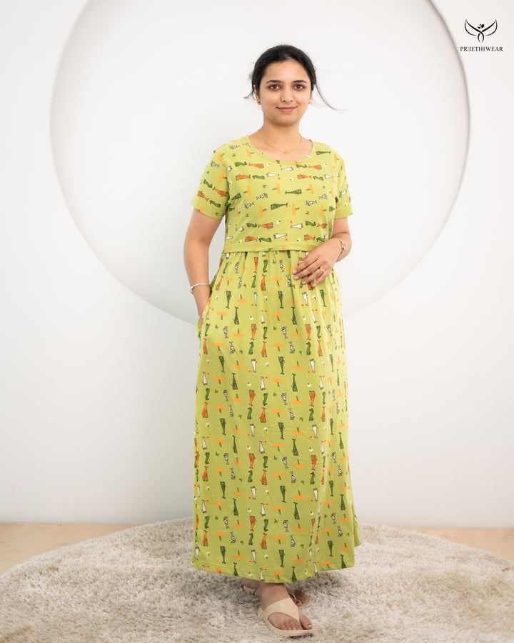 Shivi  SoftCotton Full Length Maternity Loungewear
