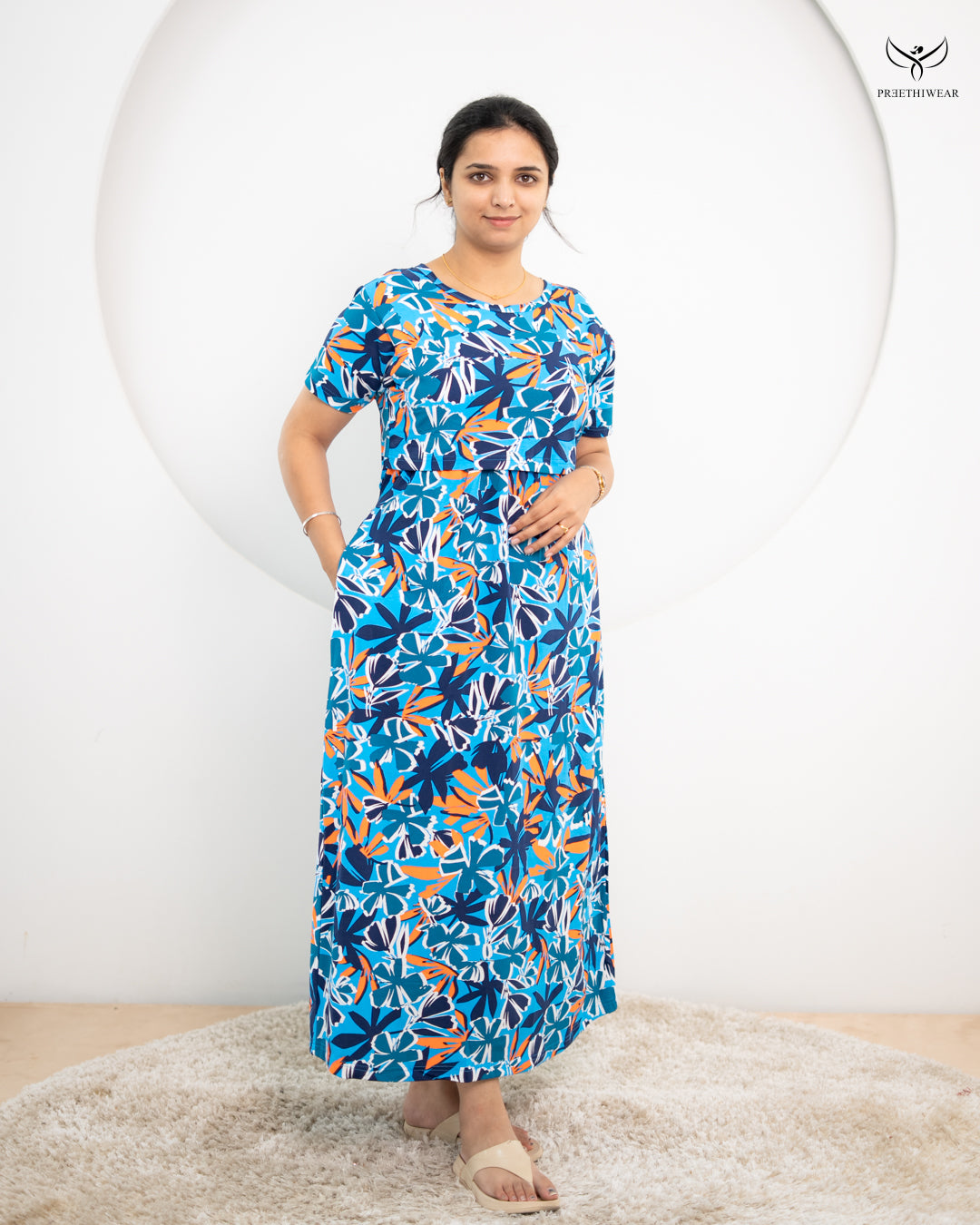 Saila SoftCotton Full Length Maternity Loungewear