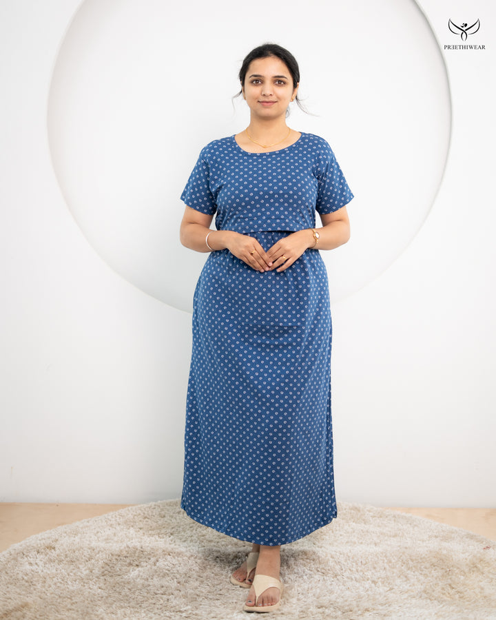 Nitu1  SoftCotton Full Length Maternity Loungewear