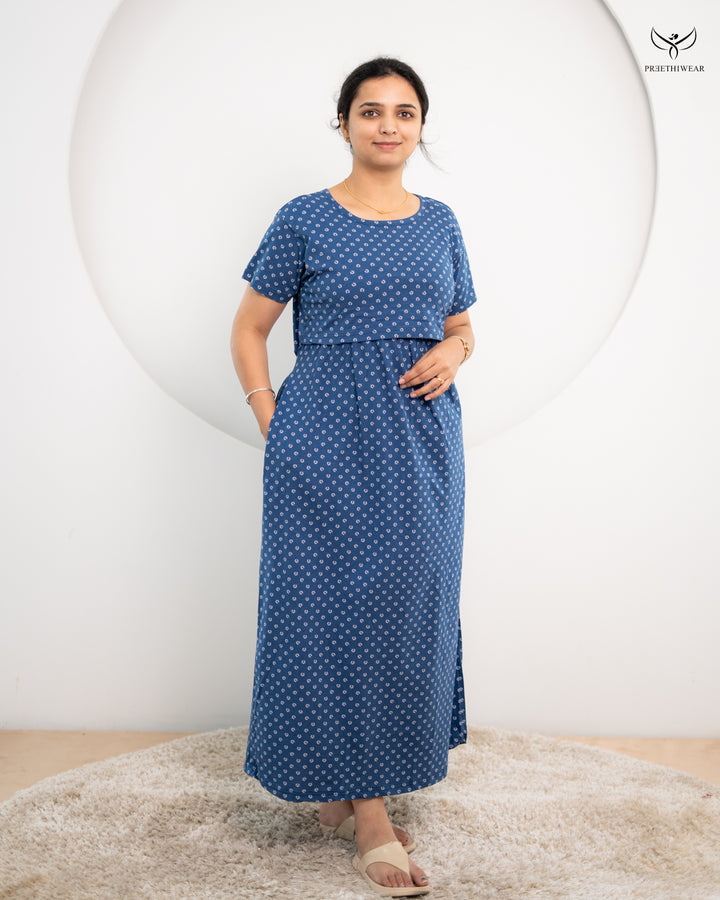 Nitu1  SoftCotton Full Length Maternity Loungewear