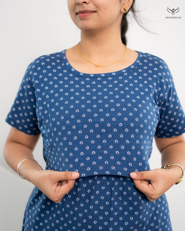 Nitu1  SoftCotton Full Length Maternity Loungewear