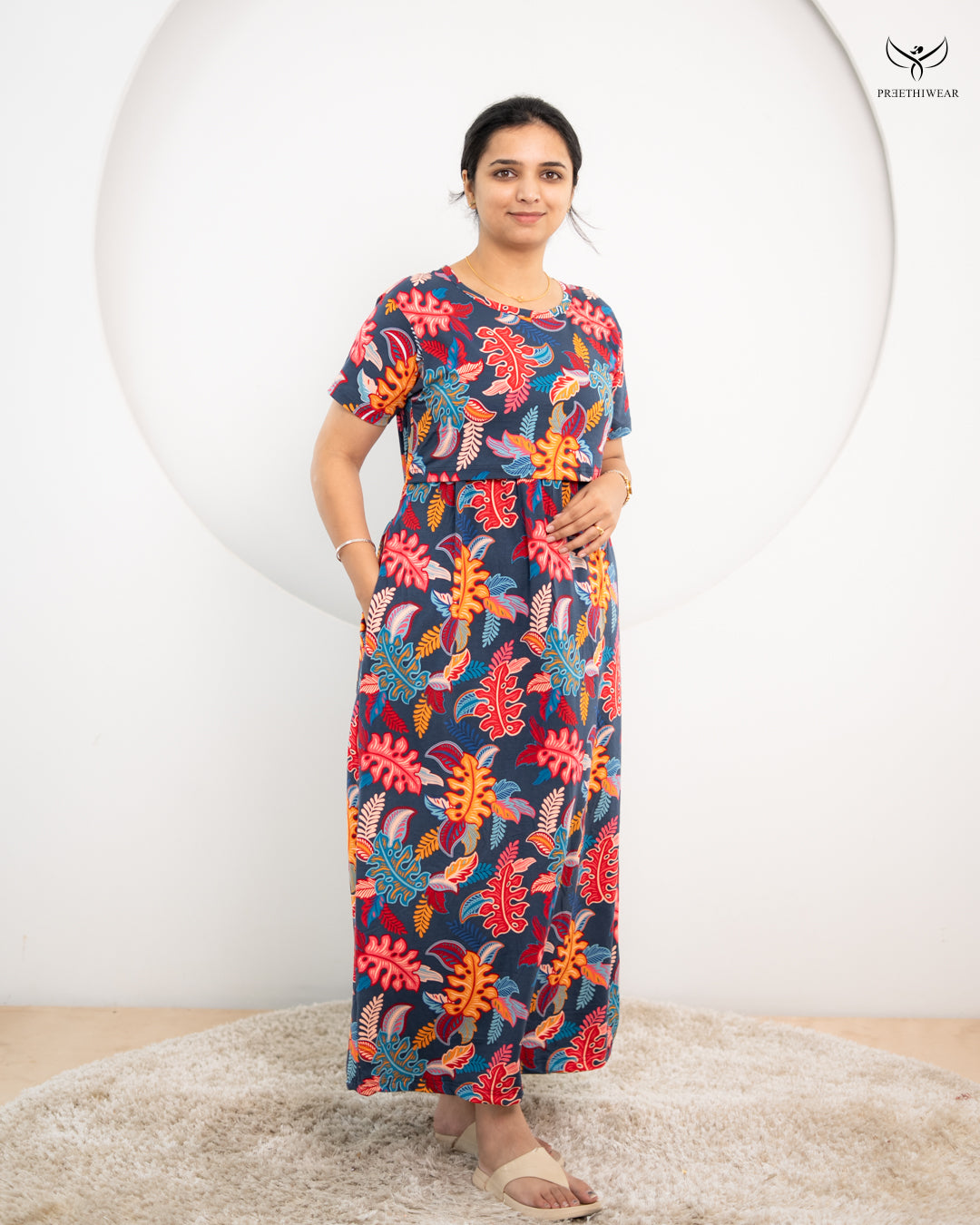 Sowjanya SoftCotton Full Length Maternity Loungewear