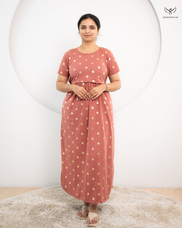 Nupur  SoftCotton Full Length Maternity Loungewear