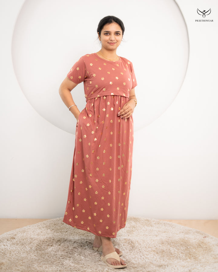 Nupur  SoftCotton Full Length Maternity Loungewear
