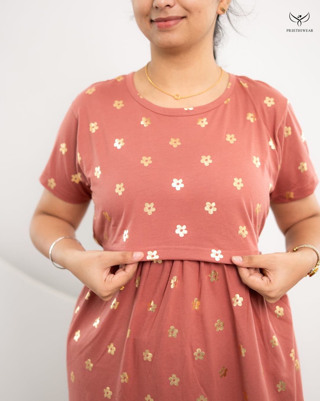 Nupur  SoftCotton Full Length Maternity Loungewear