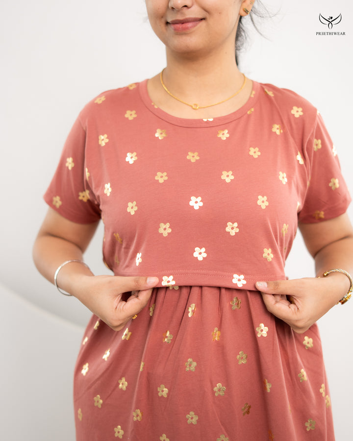 Nupur  SoftCotton Full Length Maternity Loungewear