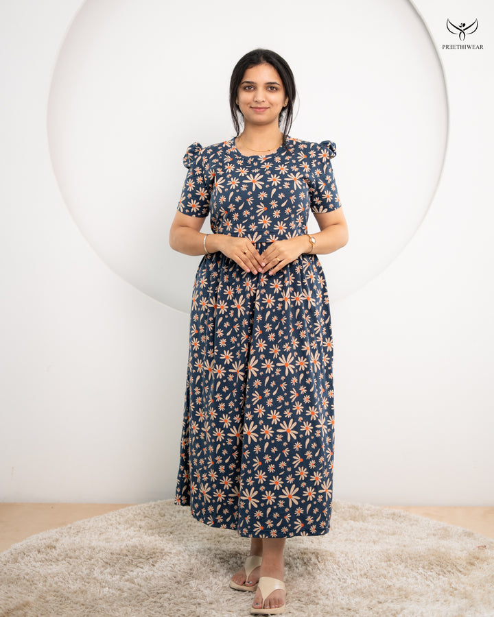 Bindita SoftCotton Full Length Maternity Loungewear