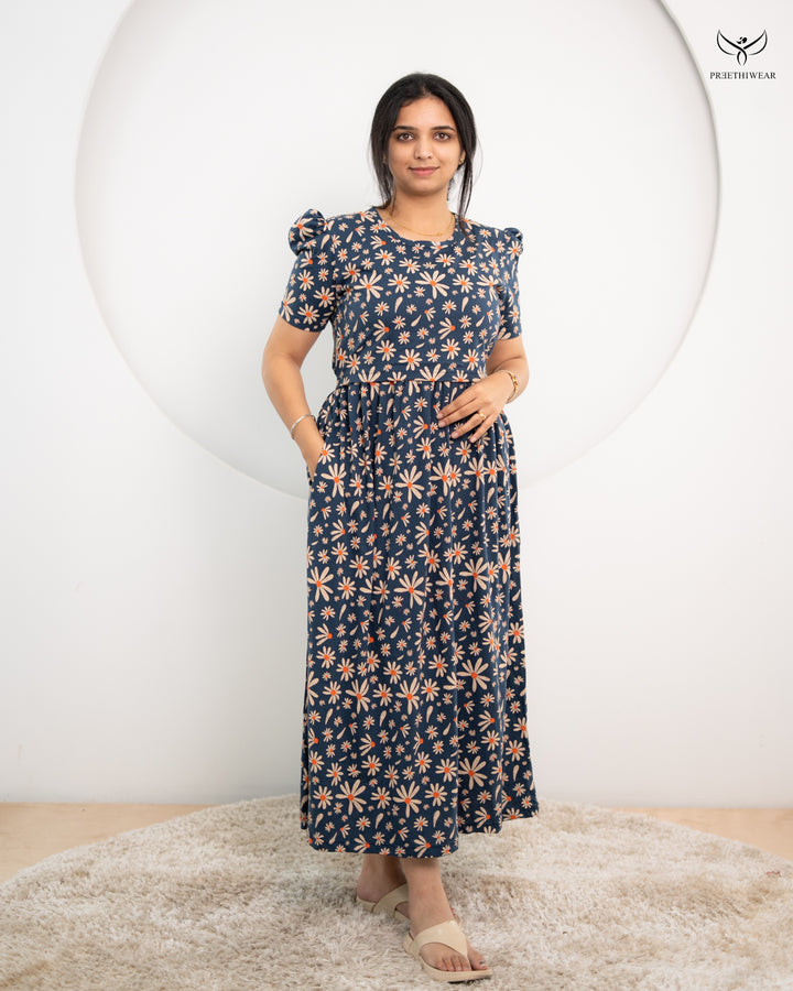 Bindita SoftCotton Full Length Maternity Loungewear