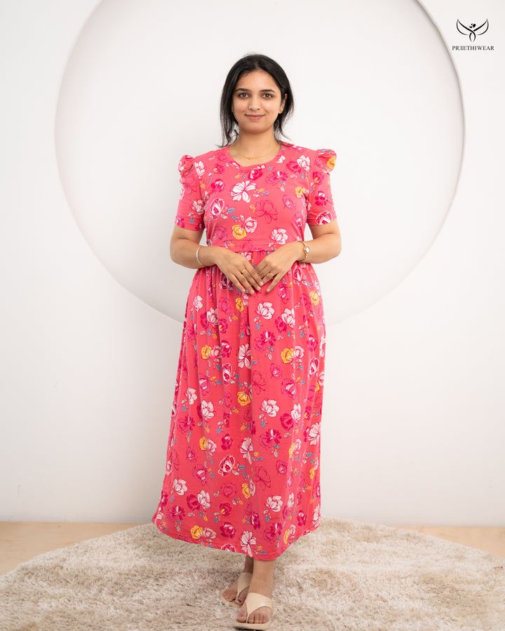 Farhana SoftCotton Full Length Maternity Loungewear