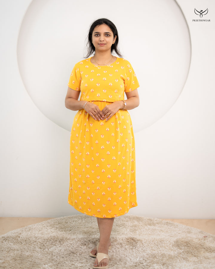 Viya Lightweight SoftCotton Calf Length Maternity Loungewear