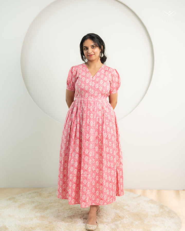 Rudhra1 Maternity Dress with center Zip