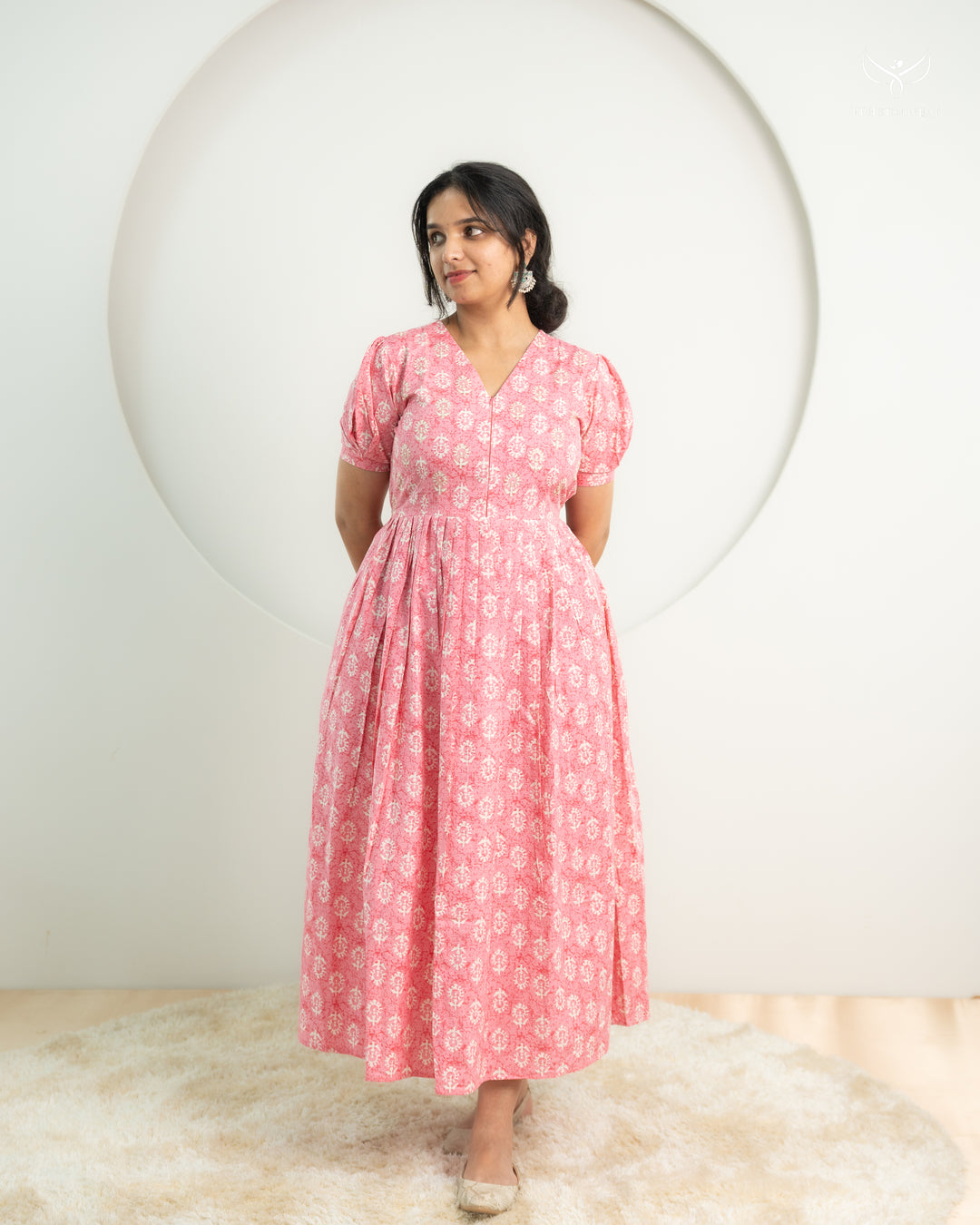 Rudhra1 Maternity Dress with center Zip