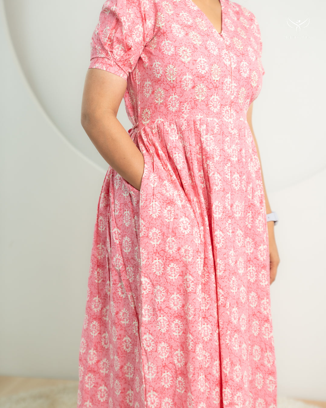 Rudhra1 Maternity Dress with center Zip