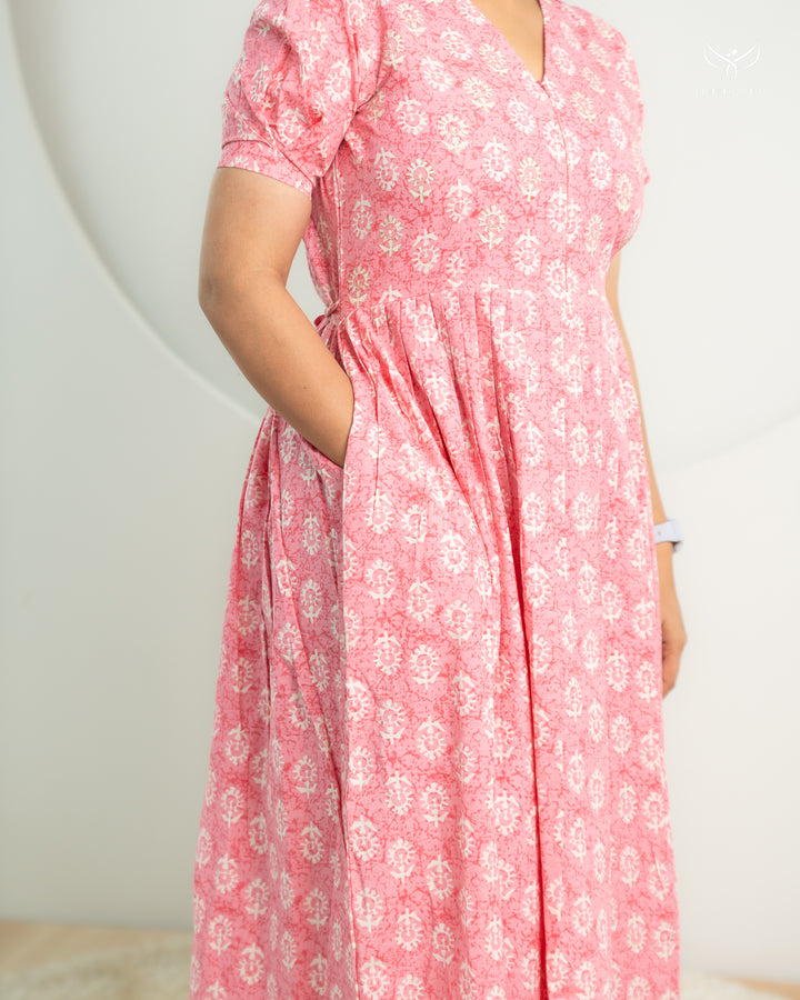 Rudhra1 Maternity Dress with center Zip