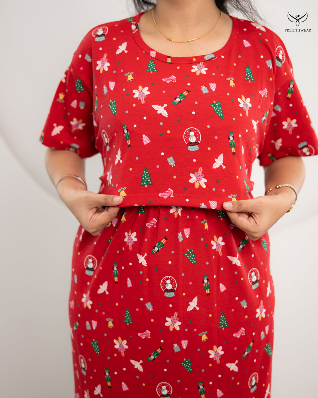 Surya4  SoftCotton Full Length Maternity Loungewear