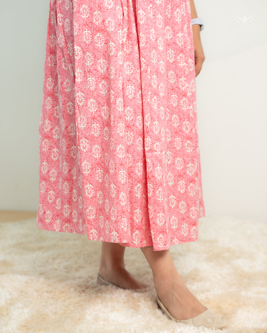 Rudhra1 Maternity Dress with center Zip