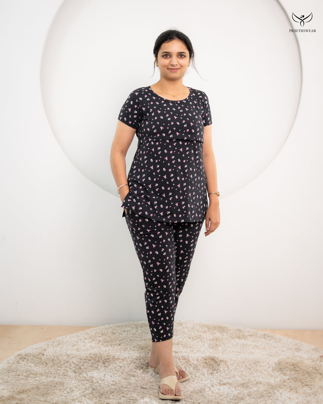 Asmita SoftCotton Maternity Top Pant Set