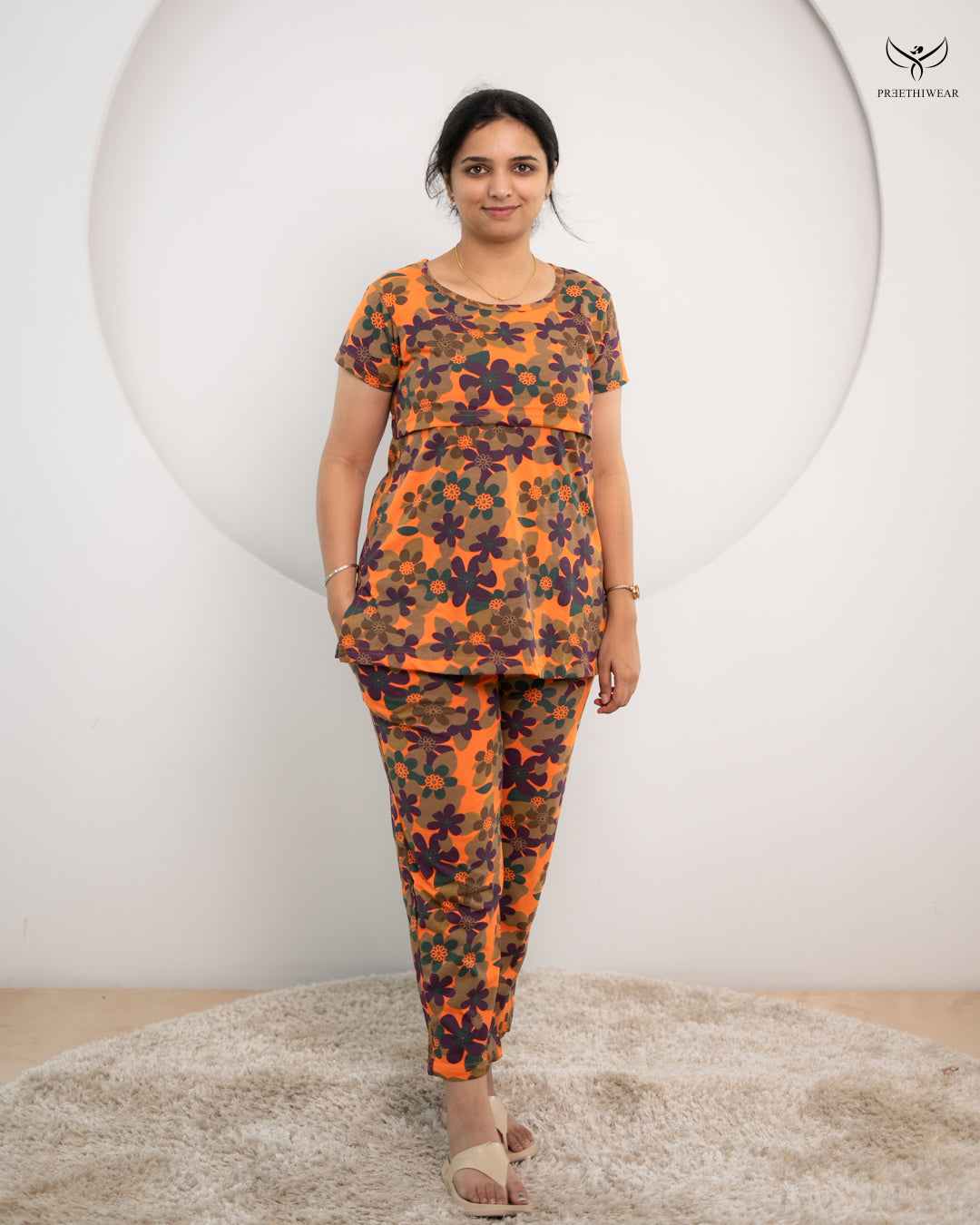 Dafny SoftCotton Maternity Top Pant Set