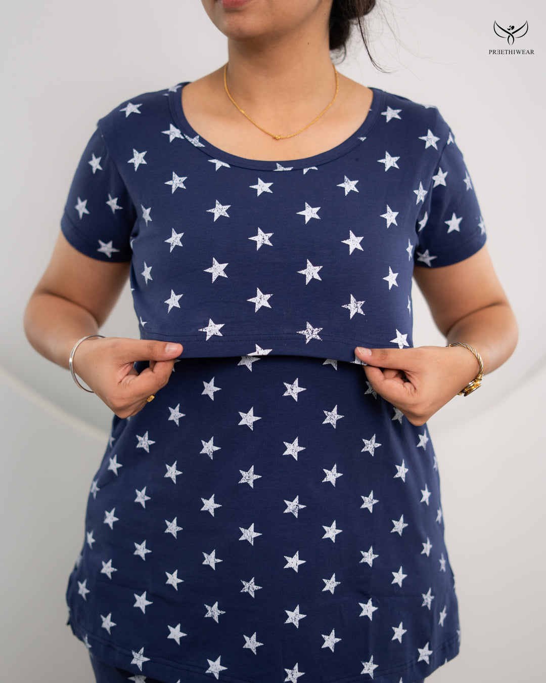 Aswini SoftCotton Maternity Top Pant Set