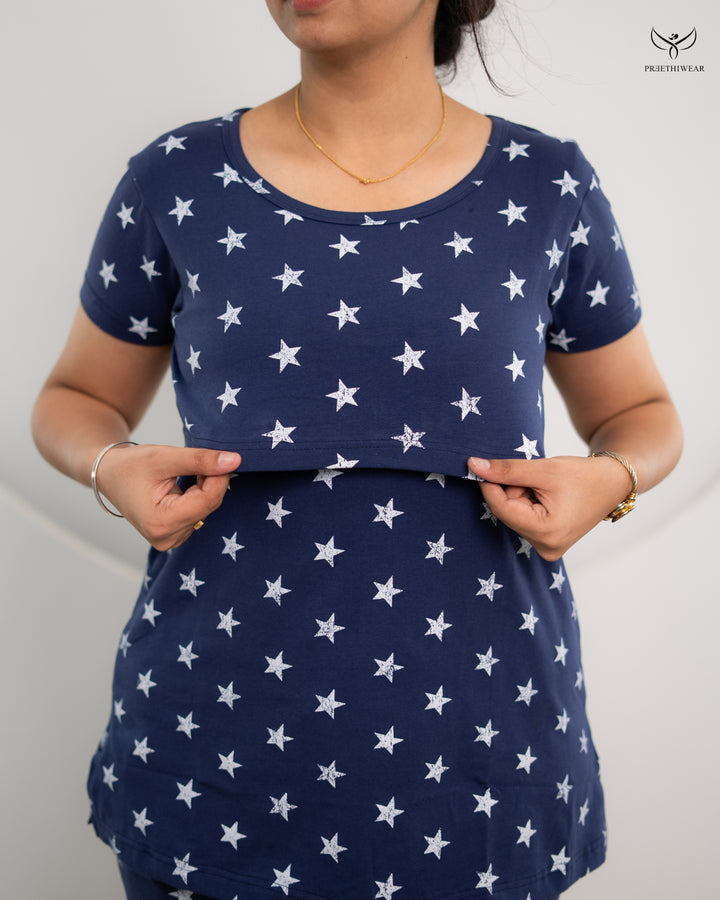 Aswini SoftCotton Maternity Top Pant Set