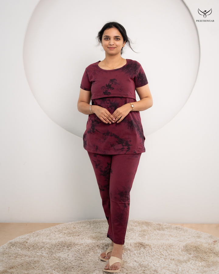 Renu SoftCotton Maternity Top Pant Set