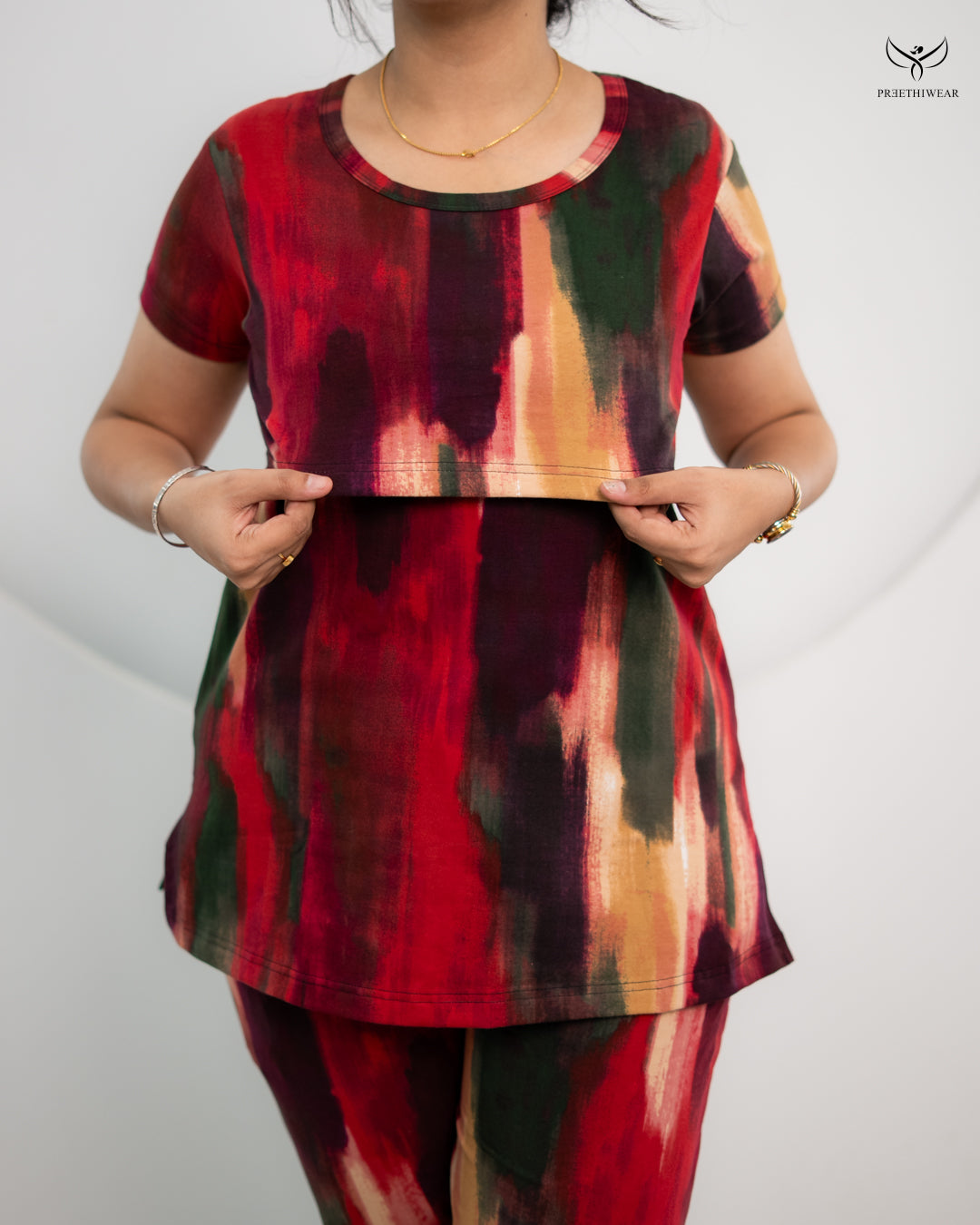 Abitha SoftCotton Maternity Top Pant Set