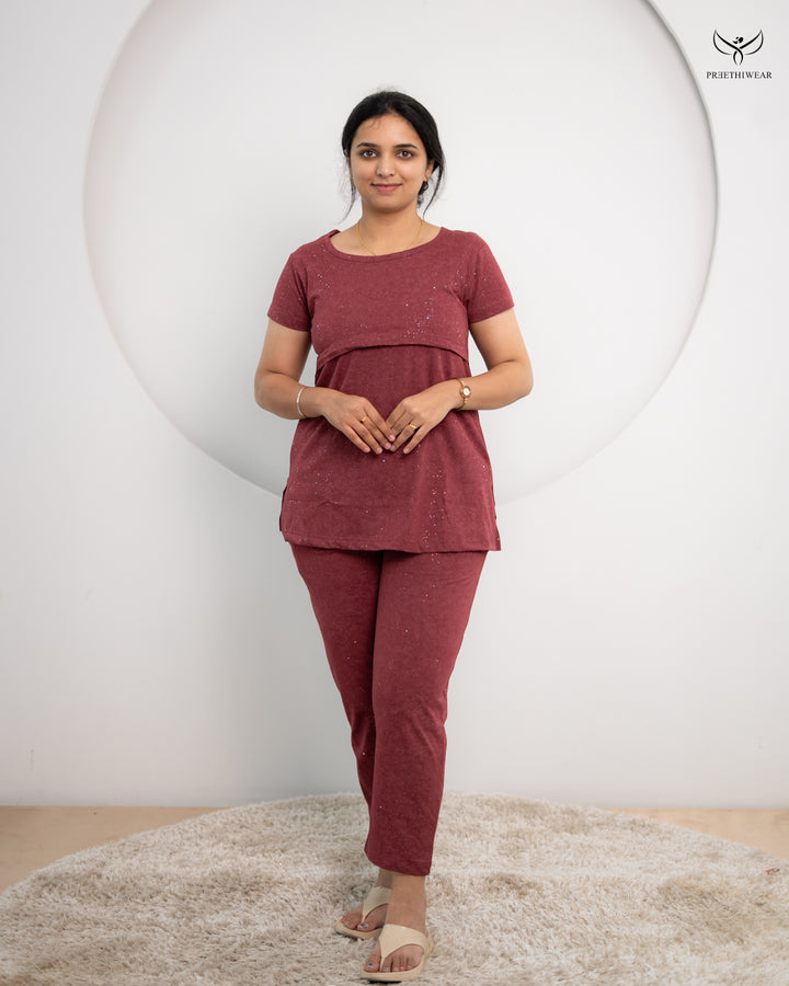 Jameera SoftCotton Maternity Top Pant Set