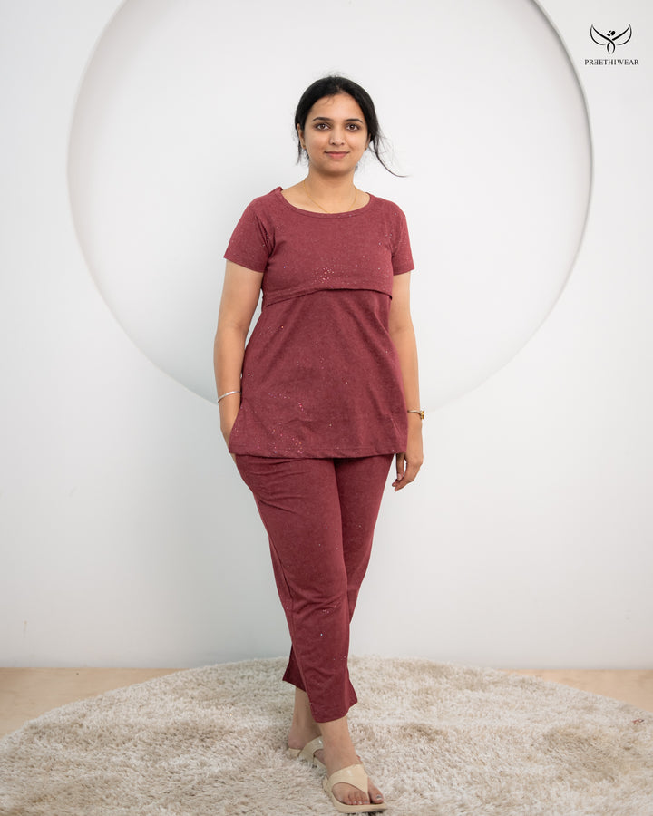 Jameera SoftCotton Maternity Top Pant Set