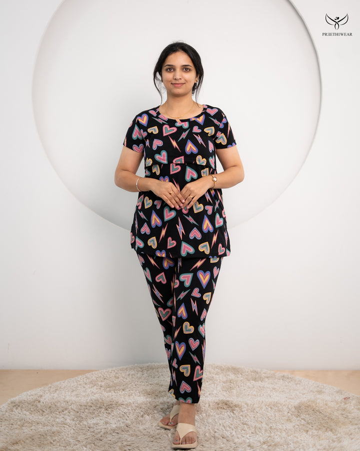 Aarya SoftCotton Maternity Top Pant Set