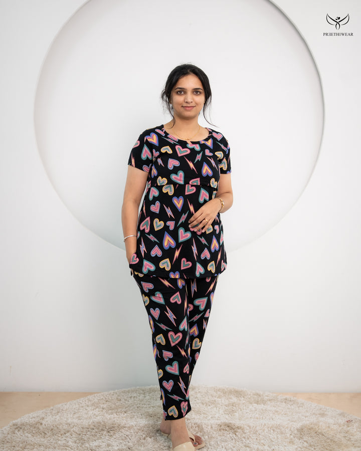 Aarya SoftCotton Maternity Top Pant Set
