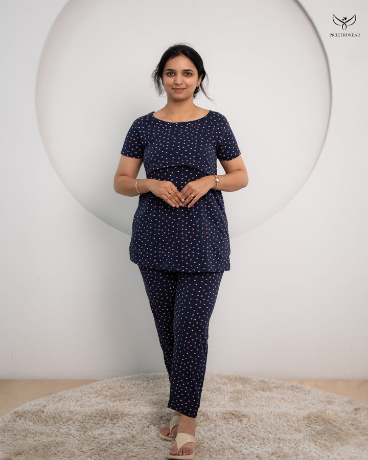 Vasavi SoftCotton Maternity Top Pant Set