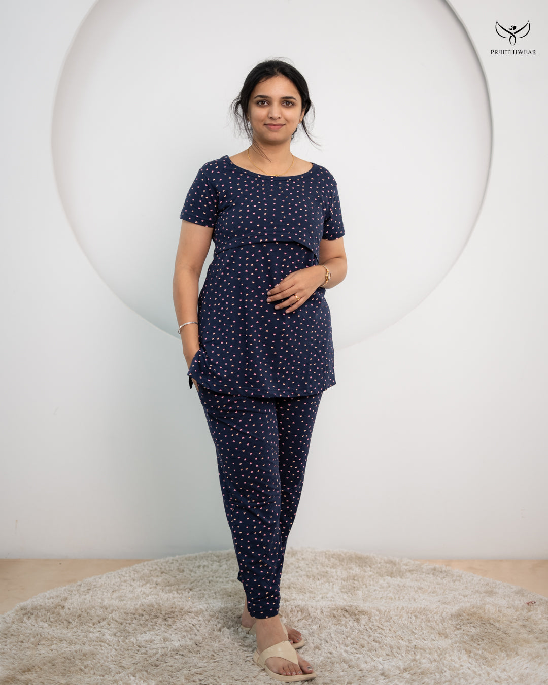 Vasavi SoftCotton Maternity Top Pant Set